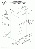 CABINET PARTS Diagram and Parts List for ET8MHKXMT05  Whirlpool Refrigerator