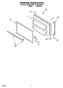 FREEZER DOOR PARTS Diagram and Parts List for GT9SHKXMS02  Whirlpool Refrigerator