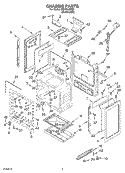 CHASSIS Diagram and Parts List for GR475LEKS0  Whirlpool Range