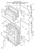 DOOR Diagram and Parts List for RT14DKXFW01  Roper Refrigerator