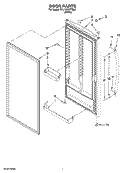DOOR PARTS, OPTIONAL PARTS (NOT INCLUDED) Diagram and Parts List for EVL181NXTQ00  Whirlpool Freezer