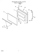 FREEZER DOOR, LIT/OPTIONAL Diagram and Parts List for 7ET22DMXGW00  Whirlpool Refrigerator