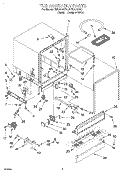 TUB ASSEMBLY Diagram and Parts List for RUD3000GQ0  Roper Dishwasher
