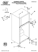 CABINET PARTS Diagram and Parts List for RT14HDXKQ01  Roper Refrigerator