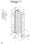FREEZER DOOR Diagram and Parts List for RS20EKXDW01  Roper Refrigerator