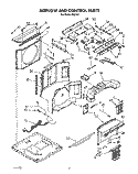 AIRFLOW AND CONTROL Diagram and Parts List for RE81A1  Whirlpool Air Conditioner