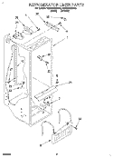 REFRIGERATOR LINER Diagram and Parts List for RS22AWXDN00  Roper Refrigerator