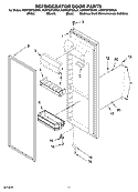 REFRIGERATOR DOOR PARTS Diagram and Parts List for KSRP22FSBT01  KitchenAid Refrigerator