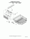 LOWER RACK PARTS Diagram and Parts List for GU3000XTXS0  Whirlpool Dishwasher