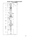 BASKET DRIVE AND BRAKE Diagram and Parts List for LA4000XKW0  Whirlpool Washer