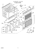 CABINET Diagram and Parts List for CA18WCK1  Crosley Air Conditioner