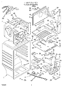 LINER Diagram and Parts List for 6ET19DKXFW03  Whirlpool Refrigerator