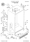 CABINET, LITERATURE Diagram and Parts List for 3XART730GW02  Whirlpool Refrigerator