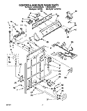 CONTROLS AND REAR PANEL Diagram and Parts List for LSC8244BZ0  Whirlpool Washer