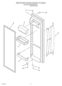 REFRIGERATOR DOOR PARTS Diagram and Parts List for ED2FHAXSL02  Whirlpool Refrigerator