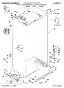 CABINET, LITERATURE Diagram and Parts List for KSSS42QHB00  KitchenAid Refrigerator