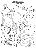 CABINET Diagram and Parts List for LGR5638AN2  Whirlpool Dryer