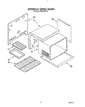 INTERNAL OVEN Diagram and Parts List for FES375VX0  Whirlpool Range