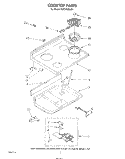 COOK TOP Diagram and Parts List for KEES702SWB1  KitchenAid Microwave Oven Combo