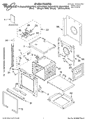 OVEN, LITERATURE Diagram and Parts List for RBS245PDT12  Whirlpool Wall Oven