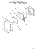 OVEN DOOR Diagram and Parts List for KEMS308GSS3  KitchenAid Microwave Oven Combo