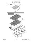 SHELF PARTS Diagram and Parts List for W8TXNWFBB00  Whirlpool Refrigerator