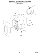 CONTROL BOX AND THERMOSTAT Diagram and Parts List for KUIO15NNLS  KitchenAid Ice Maker