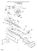 MOTOR AND ICE CONTAINER Diagram and Parts List for GD25SFCHS11  Whirlpool Refrigerator