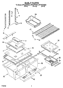 SHELF PARTS Diagram and Parts List for GT1SHTXMB04  Whirlpool Refrigerator
