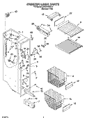 FREEZER LINER PARTS Diagram and Parts List for KSRJ25IMST10  KitchenAid Refrigerator