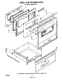 DOOR AND DRAWER Diagram and Parts List for RM988PXLW2  Whirlpool Microwave Oven Combo