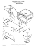 FREEZER LINER PARTS Diagram and Parts List for KFIS25XVMS9  KitchenAid Refrigerator