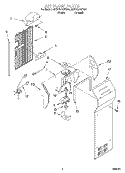 AIR FLOW Diagram and Parts List for 4KSRS27QFW01  KitchenAid Refrigerator