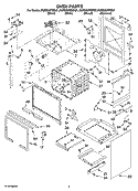 OVEN PARTS Diagram and Parts List for KGRS807SBL01  KitchenAid Range
