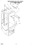 REFRIGERATOR LINER Diagram and Parts List for KSRC22KBAL01  KitchenAid Refrigerator