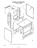 EXTERNAL OVEN Diagram and Parts List for SF302EERW0  Whirlpool Range
