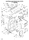 CONTROLS AND REAR PANEL PARTS Diagram and Parts List for CAWS923MQ0  Crosley Washer