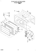 Part Location Diagram of 4313039 Whirlpool HINGE-DOOR