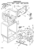 LINER PARTS Diagram and Parts List for ET1LFKXKS05  Whirlpool Refrigerator