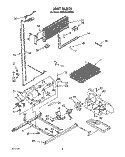 UNIT Diagram and Parts List for RT20CKXWW00  Roper Refrigerator