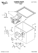 CABINET PARTS Diagram and Parts List for EH050FXRQ01  Whirlpool Freezer
