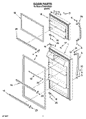 DOOR PARTS Diagram and Parts List for CT16SKXSQ00  Crosley Refrigerator