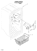 LINER PARTS PARTS NOT ILLUSTRATED Diagram and Parts List for CP1961XLQ00  Whirlpool Freezer