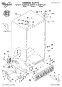 CABINET, LITERATURE Diagram and Parts List for GD5SHGXLT00  Whirlpool Refrigerator