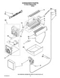 ICEMAKER PARTS Diagram and Parts List for EB9SHKXVQ05  Whirlpool Refrigerator