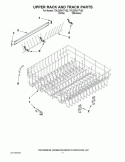 UPPER RACK AND TRACK PARTS Diagram and Parts List for 7GU2300XTVS2  Whirlpool Dishwasher