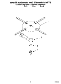 LOWER WASHARM AND STRAINER PARTS Diagram and Parts List for KUDS01DLWH6  KitchenAid Dishwasher
