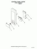 CONTROL PANEL PARTS Diagram and Parts List for KCMS2055SSS2  KitchenAid Microwave