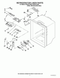 REFRIGERATOR LINER PARTS Diagram and Parts List for GX5FHTXVQ04  Whirlpool Refrigerator