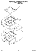 REFRIGERATOR SHELF PARTS Diagram and Parts List for CS22CFXTS01  Crosley Refrigerator